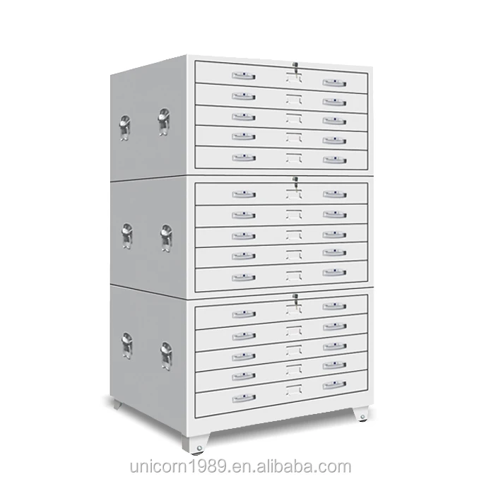 Map Drawings Flat File Cabinet Used for Art School Hotel Architectural