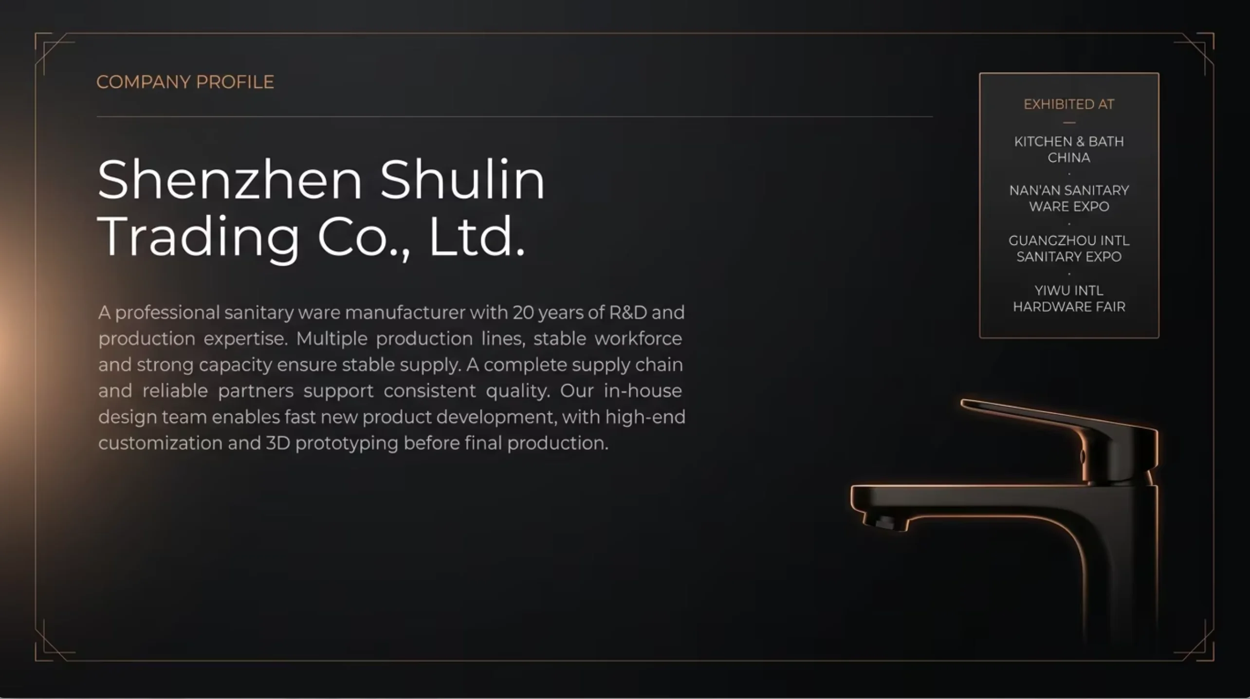 Faucet sourcing project background