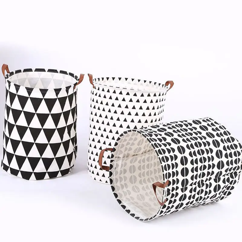 Waterproof Portable Foldable Collapsible Laundry Hamper Dirty Clothes Storage Cotton Laundry Basket