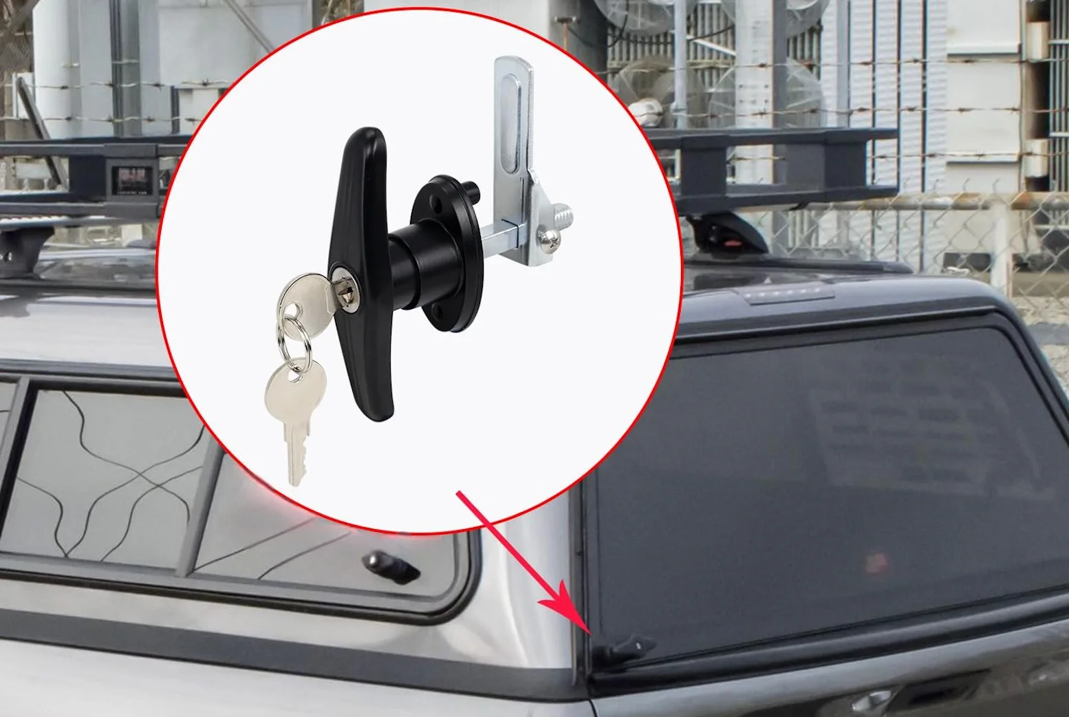 Modern T-handle Lock Zinc Alloy Lock for Truck Garage Caravan Rv Door Handle Lock factory