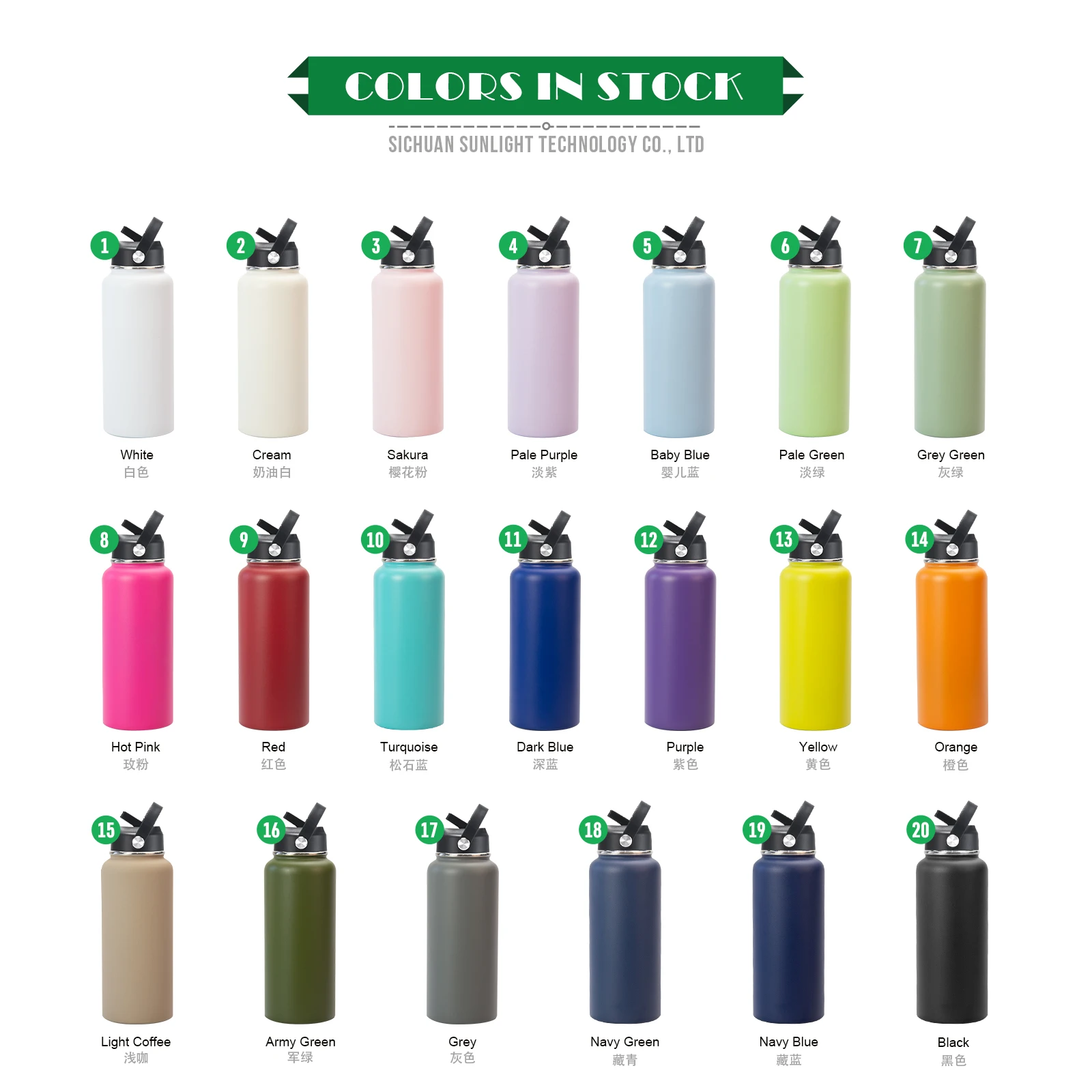 High Quality Custom Water Bottle Logo Leak Proof Sports Metal Waterbottle Insulated Drink Bottle Stainless Steel Water Bottle