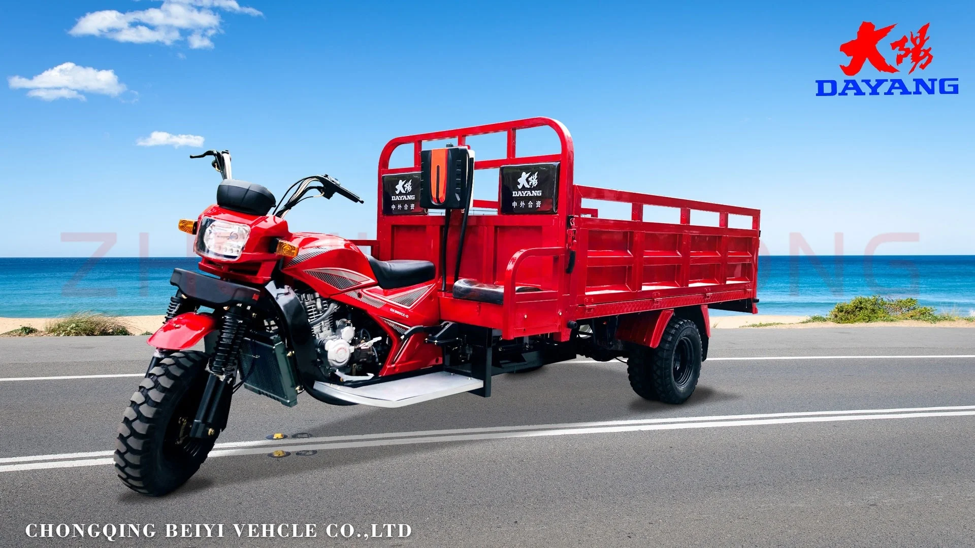 250cc 3 Wheel Cargo Motorcycle Single Cylinder Cargo Motorcycle 4 Stroke Cargo Motorcycle