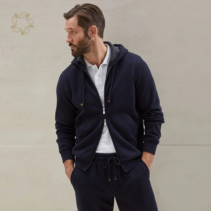 Comfort Pima Cotton French Terry Hooded Sweatshirt With Zipper