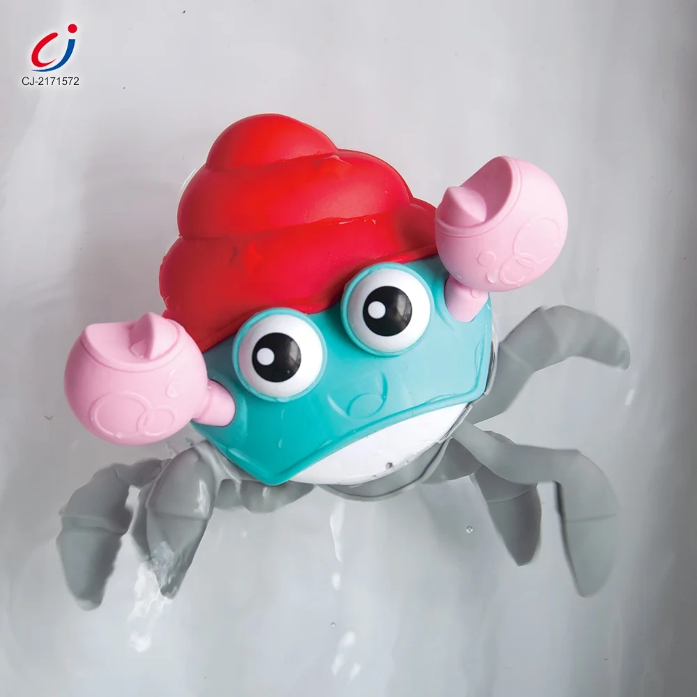 Toddlers pull line walking kids bathtub swimming amphibious hermit crab wind up toy