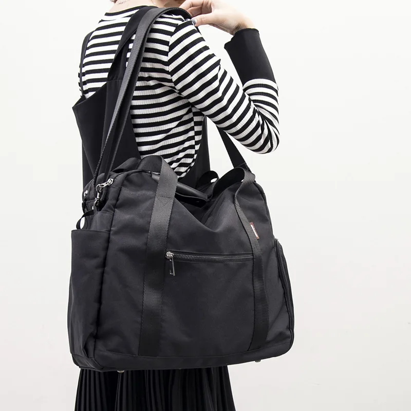 Low MOQ Custom Logo  Waterproof  Oxford Luggage Travelling Bags With Shoe Box Shoulder Tote Foldable Organizer Sport Gym Bag
