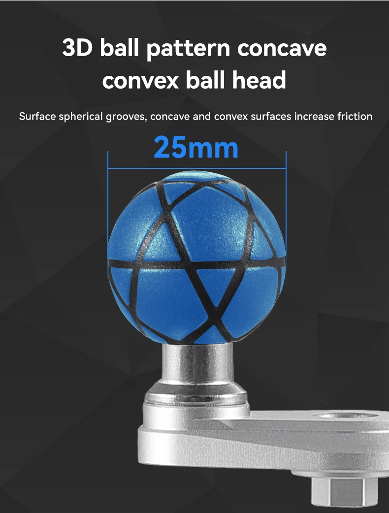 High Quality Universal Motorcycle Bicycle Mobile Cell Phone Stand Rectangle Ball Head Base Inch Ball Head Base Holder manufacture