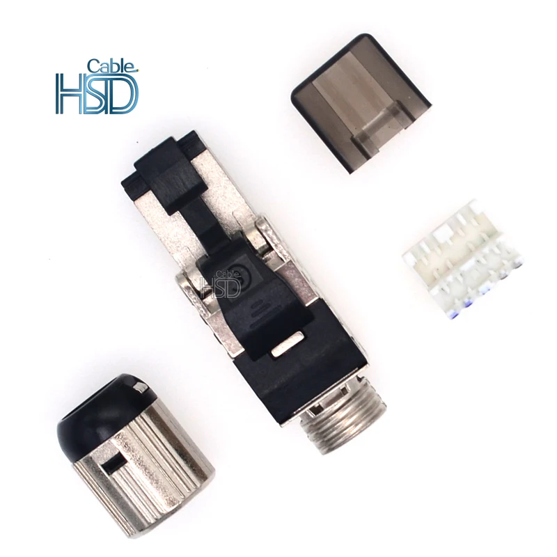 Toolless Field Termination Cat8 RJ45 Shielded Connector Ethernet Network Male Modular Plug for Cat8 Cables