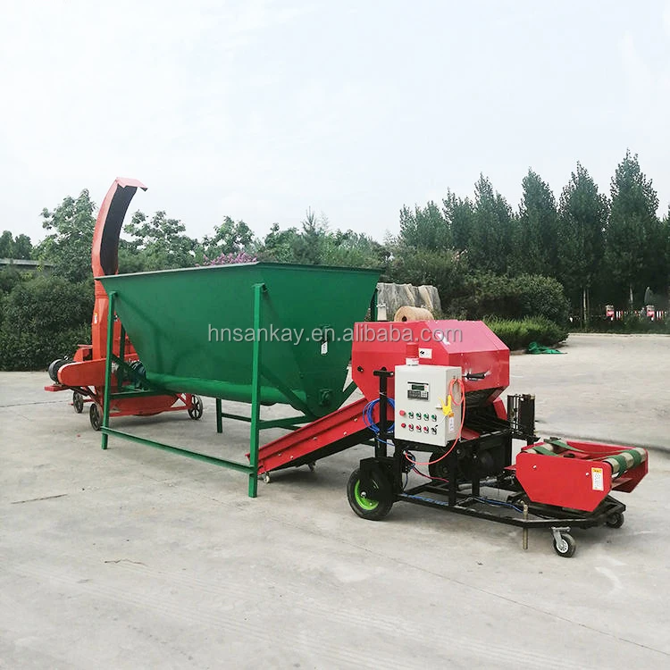 Silage Baler and Wrapper Machine Mini Automatic Maize Corn Silage Baling and Packing Machine