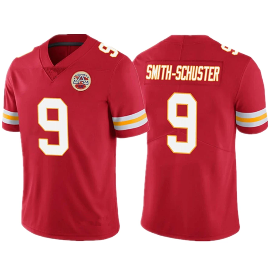 Wholesale Mens' Kansas Jerseys 15 Patrick Mahomes 9 JuJu Smith-Schuster 87  Kelce 10 Pacheco Stitched VP Limited USA Football Jerseys - Red From  m.