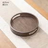 Dark chestnut round handle (25*25*5) imitation woven mat