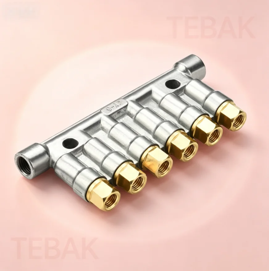 T8618 1-10 Way Oil Distributor Manifold Block, Volumetric Piston Divider Valve for Central Lubrication System