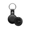 MiTag Duo with Leather Case Black
