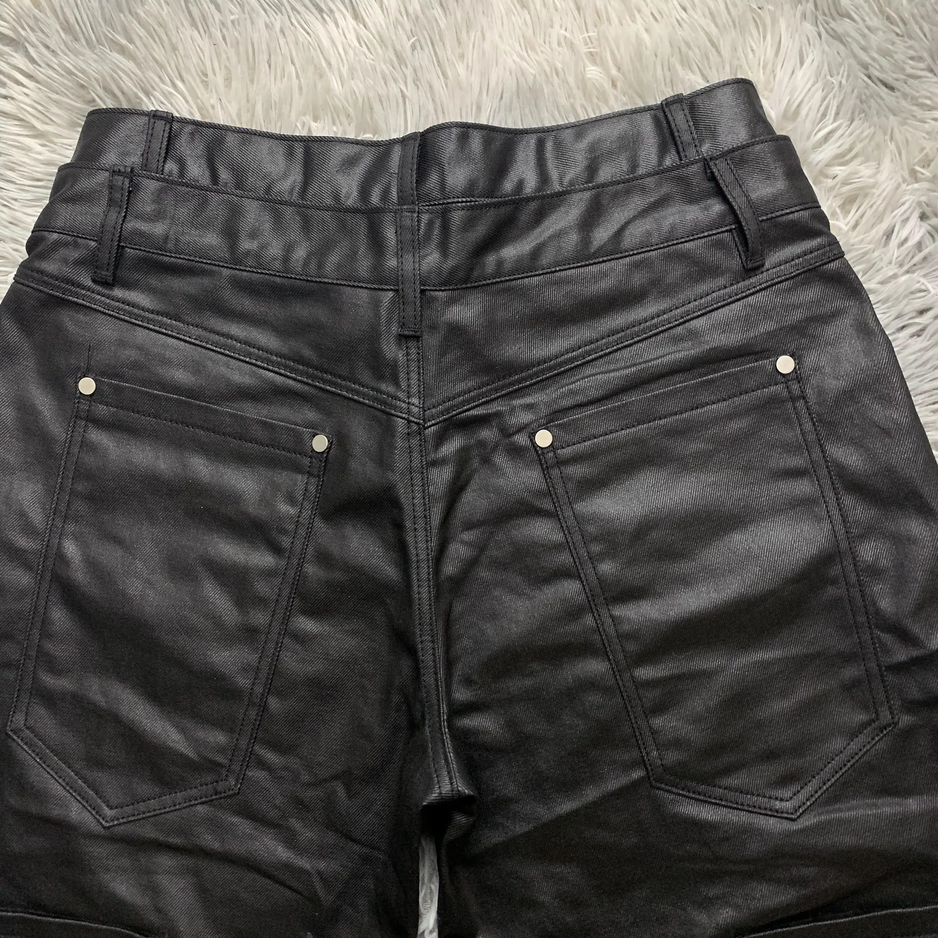 DENIMGUYS Mens Waxed Denim Trouser Custom Multiple Pockets Coated