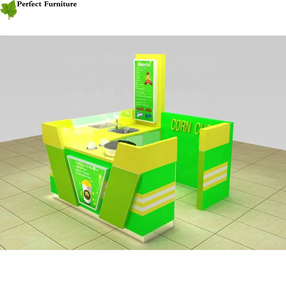 Perfect Retail Sweet Corn Kiosk With Counter Design Corn Stall for Sale