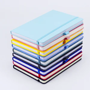 Custom Modern A5 Notebook for Teens Adults Vibrant Elastic Closure Portable Leather Cover Notebook Bookmark Loop for Study Use