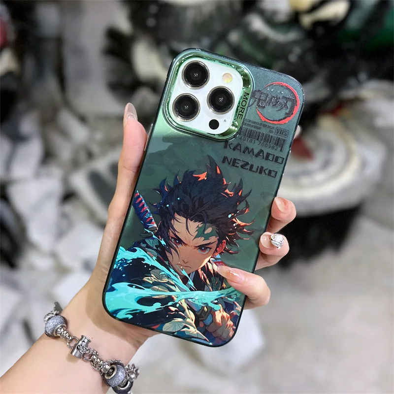 Demon Slayer 3D Silver Phone Case for 15 Pro Max