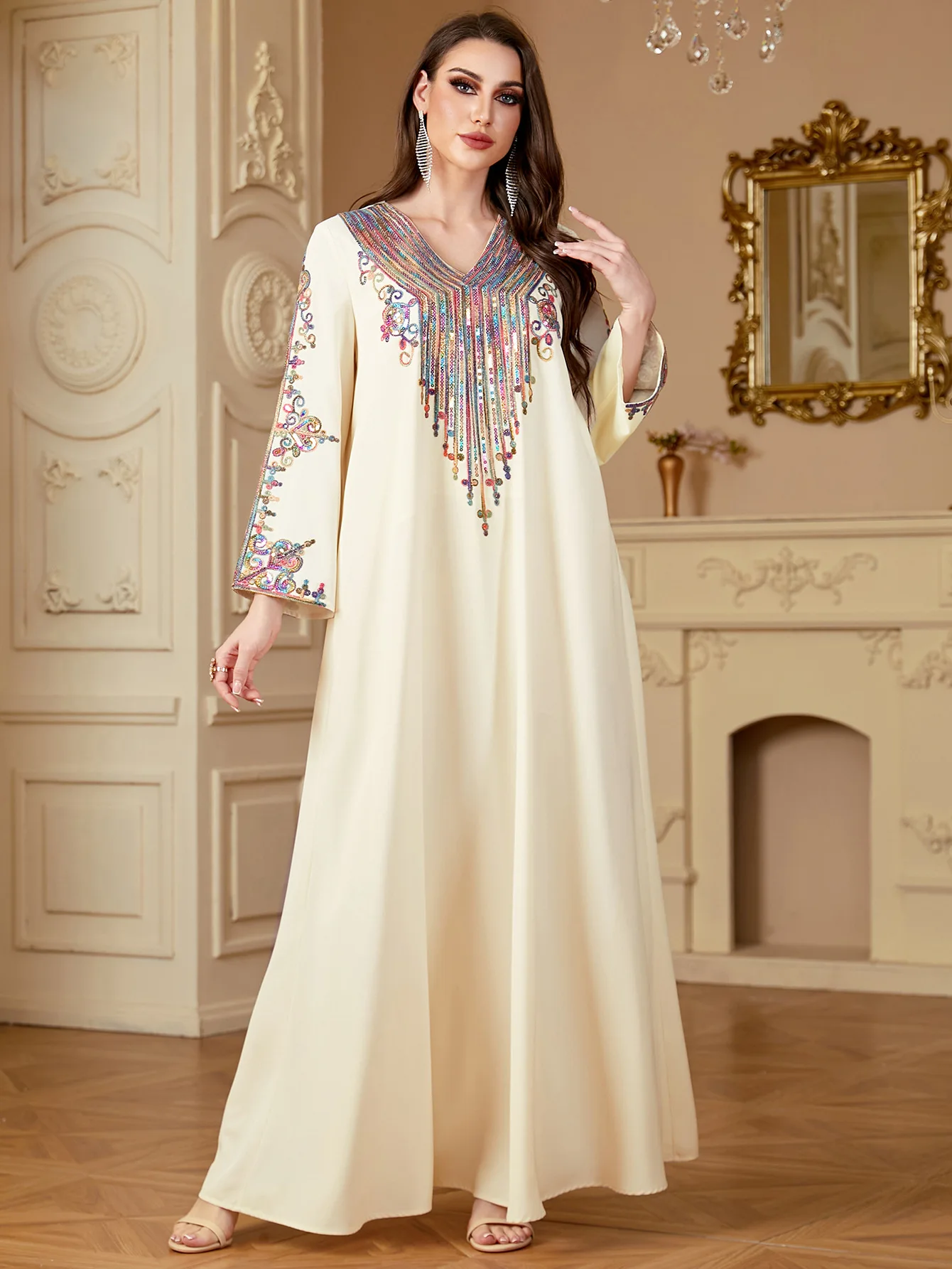 New Fashion Muslim Dress Women Embroidery Abaya Dubai Kaftan Femme Musulmane Vestidos Islam Gulf Jalabiya Caftan Marocain Robe New Fashion Muslim Dress Women Embroidery Abaya Dubai Kaftan Femme Musulmane Vestidos Islam Gulf Jalabiya Caftan Marocain Robe
