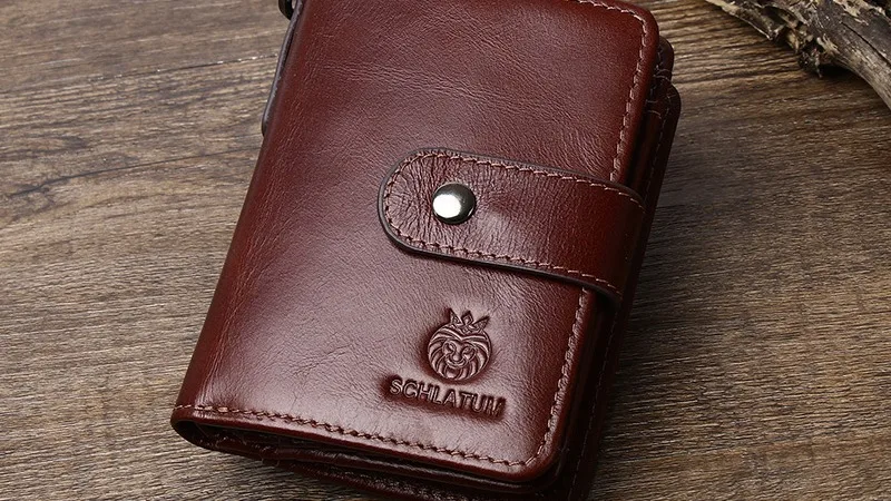 Schlatum Custom Luxury Minimalist Gents Dollar Small Slim Vintage Rfid ...