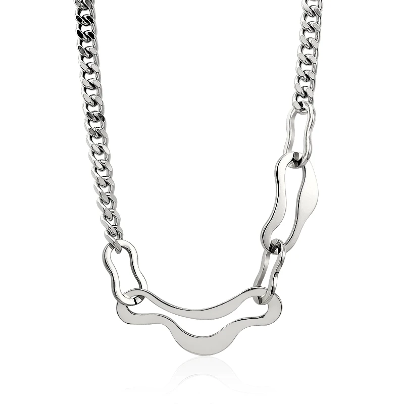 Chunky Silver Gold Sawtooth Choker Necklace 316L Stainless Steel