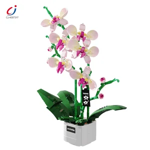 Chengji Flower Garden Building Toys Children Educational Creative Decoration Diy Flower Shape Building Blocks
