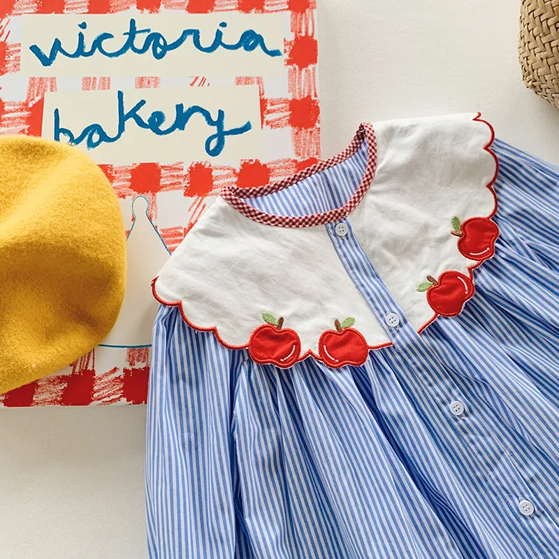 Summer Cute Baby Girl Dresses Muslin Midi Long Sleeve Tunic Dress