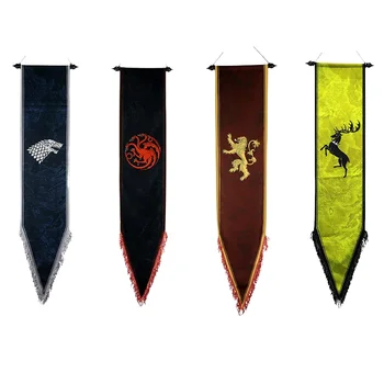 High Quality Cloth Indoor Song Ice Fire Party Bar Flags Banner Game of Thrones Decorations for Home Club Bar