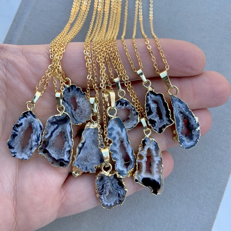 Buy Pendant Necklace,Druzy Agate 