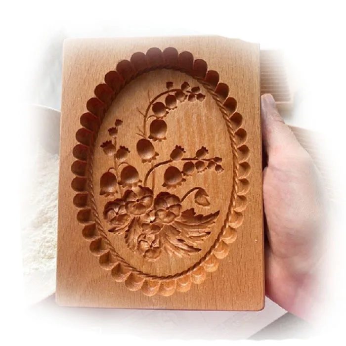 Easter Bunny Wooden Cookie Mold Kitchen Gingerbread Cookie Molds 3D Biscuit  Press Stamp Cake Embossing Baking Tool Bakery Gadget