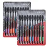 Black bamboo charcoal soft bristle toothbrush 10 pieces