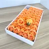 Cabeza de flor grande de tres capas [naranja medio]