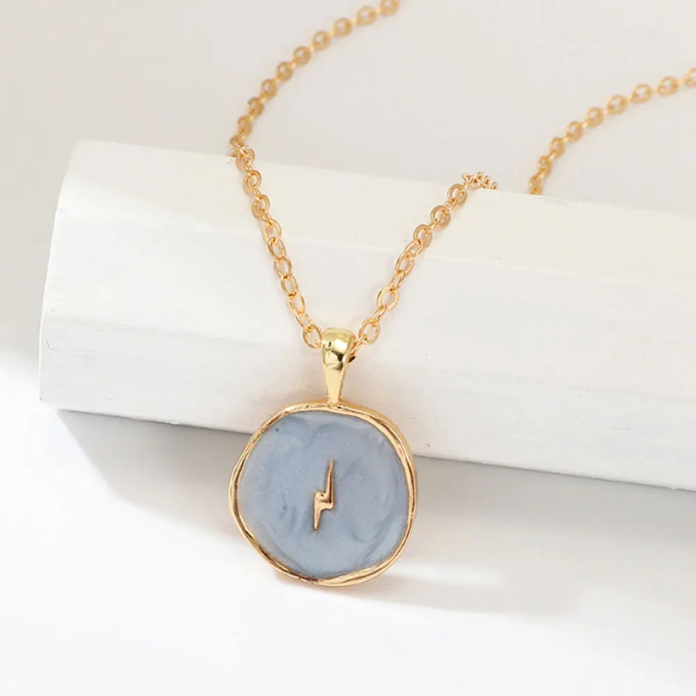 ムーンスターファイブポイントスターサンダーアンドライトモダンエナメルメダルコインネックレス| Alibaba.com