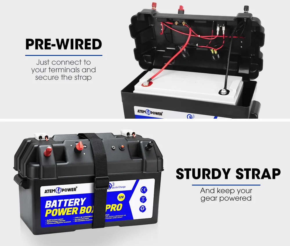 Atem Power Portable Deep Cycle Agm Batteries Quick Charge Usb 12v ...