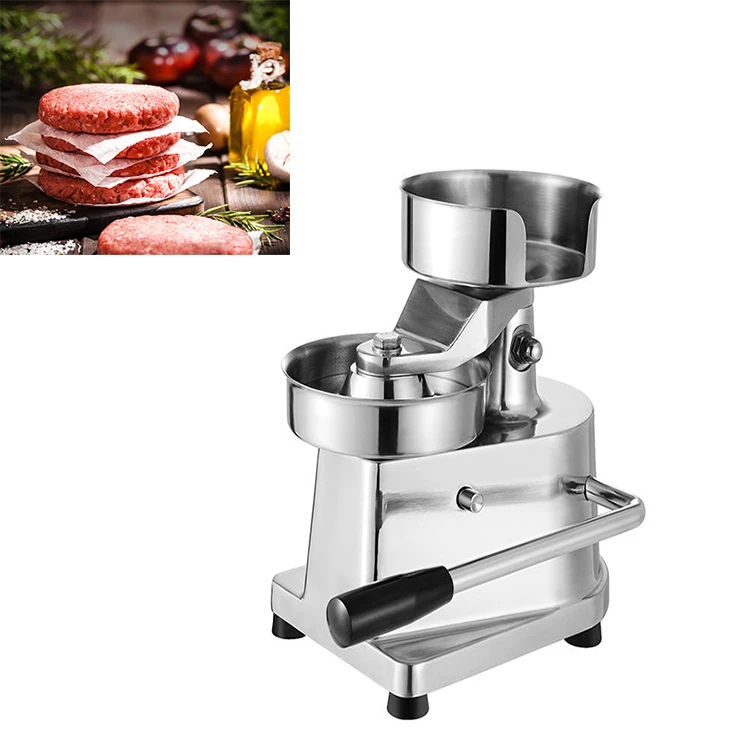 Manual Stainless Steel Burger Patty Meat Cutlets Forming Machine for Restaurant