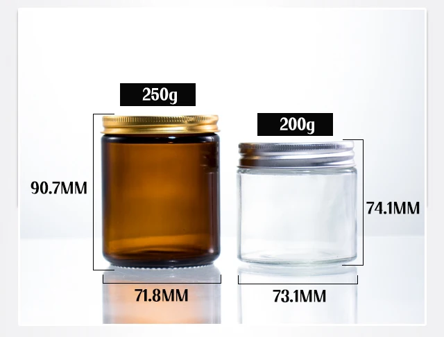 4oz 8oz 16oz Clear Amber Straight Side Glass Jar with Lid| Alibaba.com