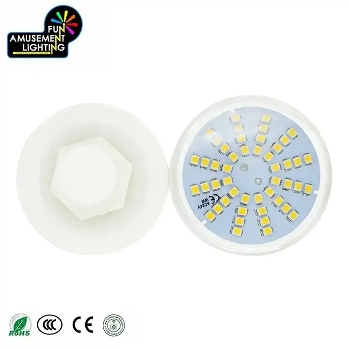 High Quality Single Color LED Pixel Light 60mm E14 LED Lamp IP65 Plastic Body for Theme Park Amusements 48 Points