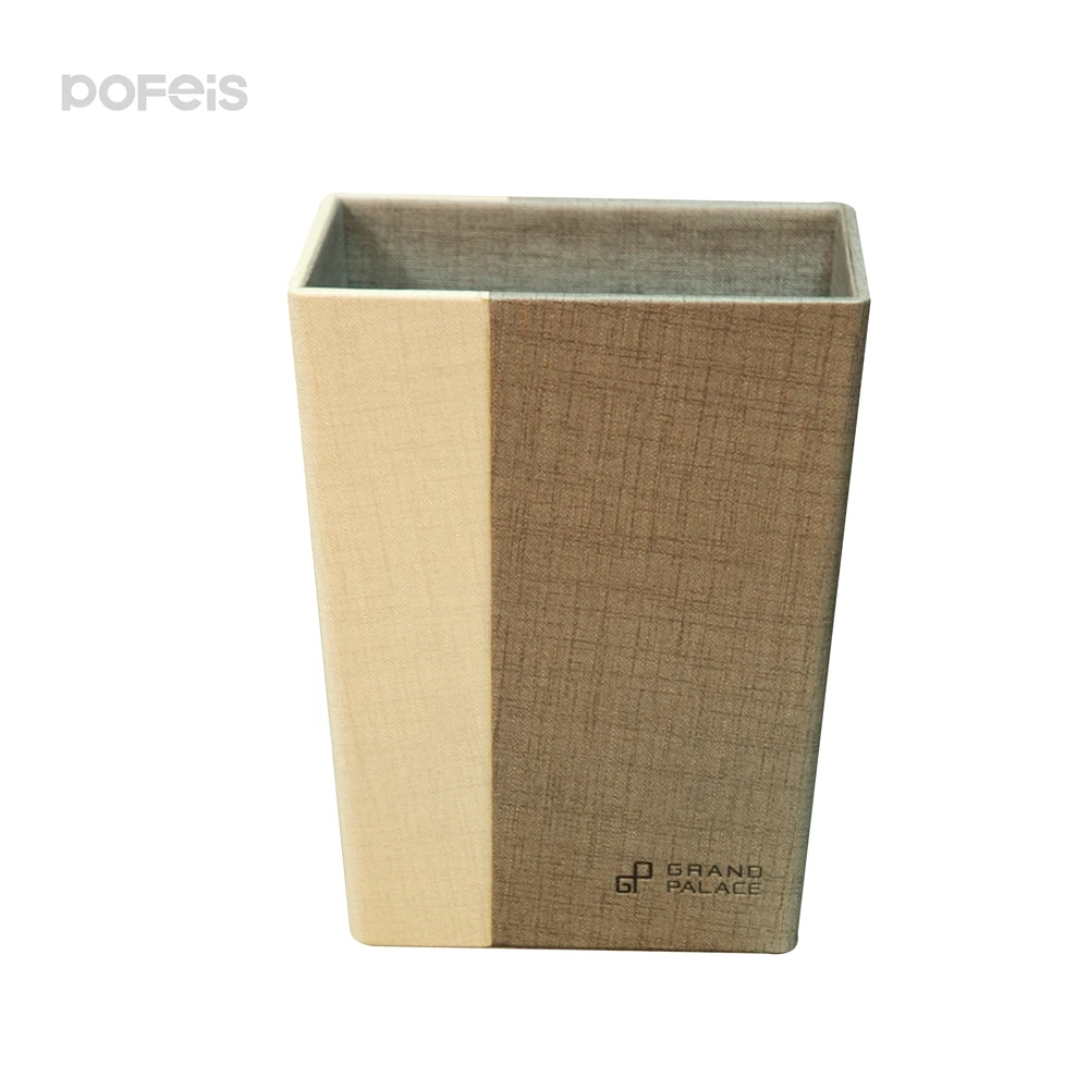 Корзина для мусора из ПУ кожи с логотипом на