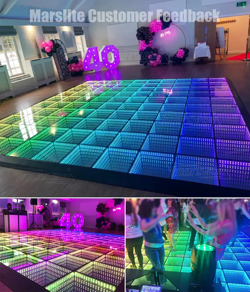 Wireless Magnetic Portable Dance Floor - LED 3D Infinity