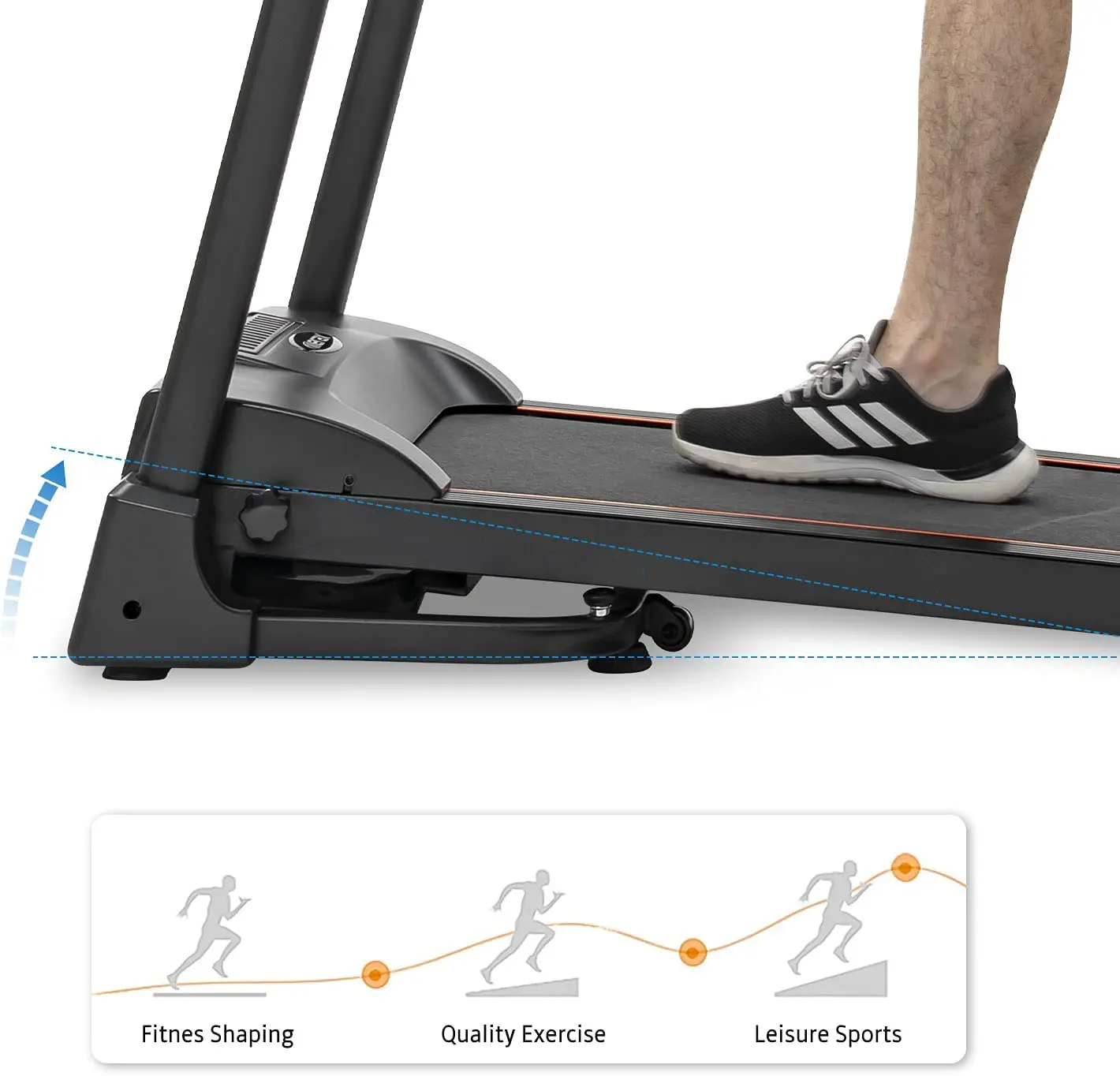 Lijiujia 1.5hp Motor Power Small Size 90kg Max User Weight Running Machine Home Fitness Equipment Electric Movable Treadmill