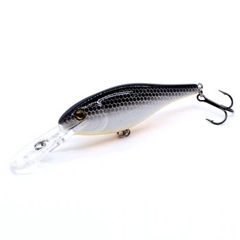 Stocked Floating Crank Bait Fishing Lure 70mm 8.7g Shad Minnow Lure Dive 3.3m Flutter Swimmer Rattle Lure