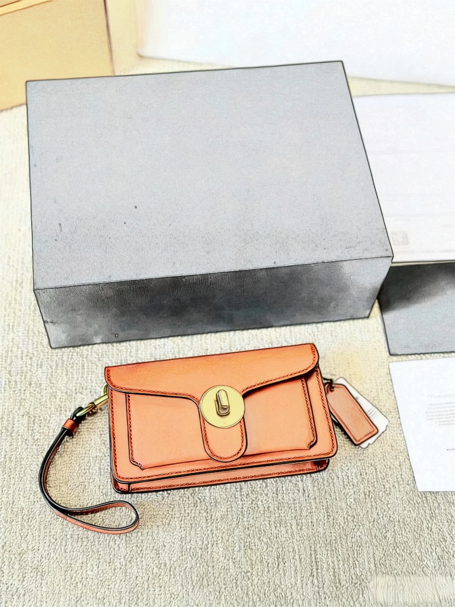 Women’s PU Bag Metal Chains Unique Design Single Strap Zip Closure Crossbody Shoulder Hand-Held Box-Style Stylish Small