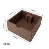Caja de escoria de silicona, color café.