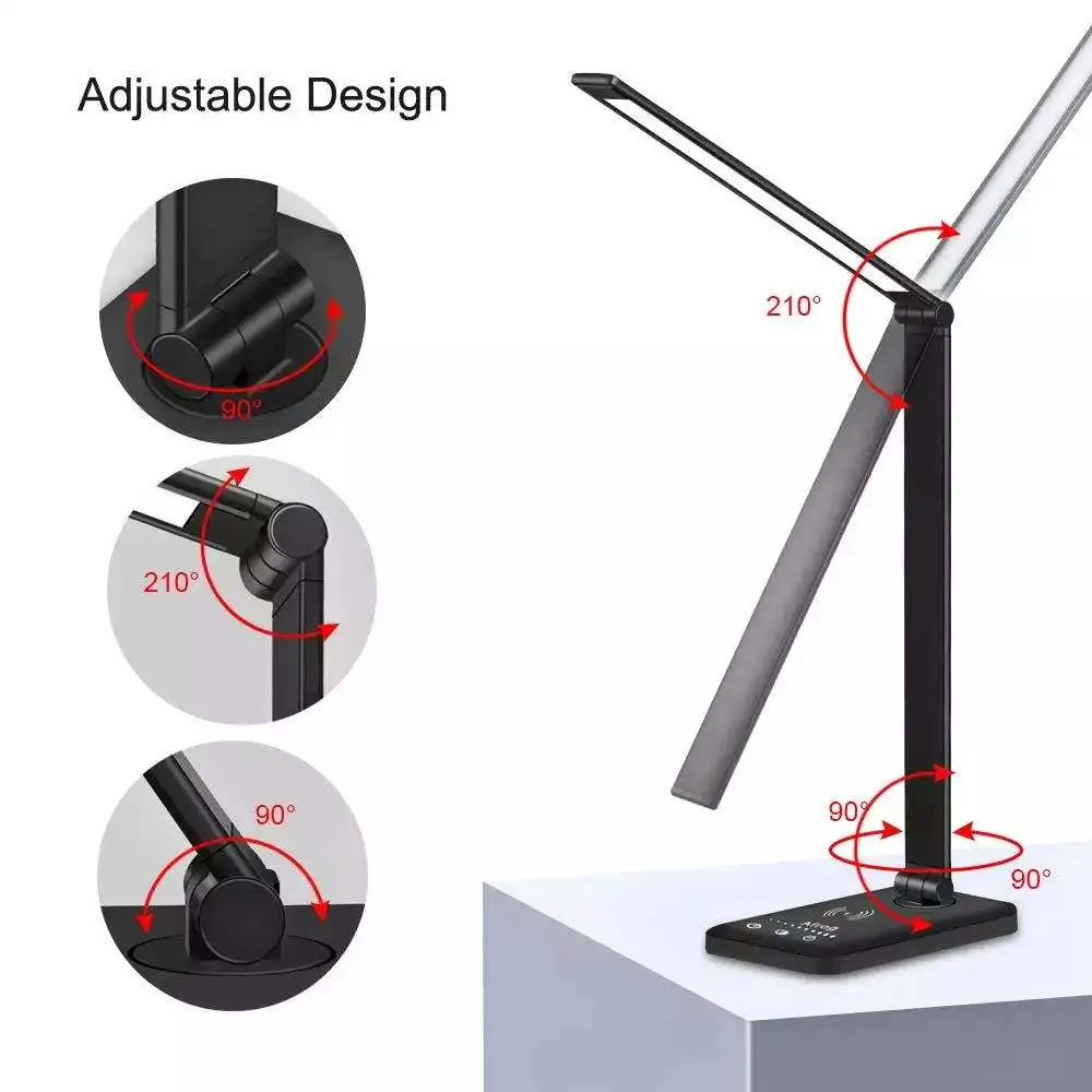 product portable eye protection led bedside desk lamp wireless charger stepless dimming foldable table lamps-41