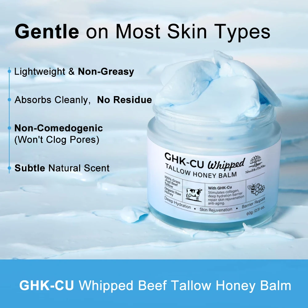ghk cu infused beef tallow Mystic Balm - Blue Lotus - Methylene Blue and GHK-Cu Whipped Balm for Skin &