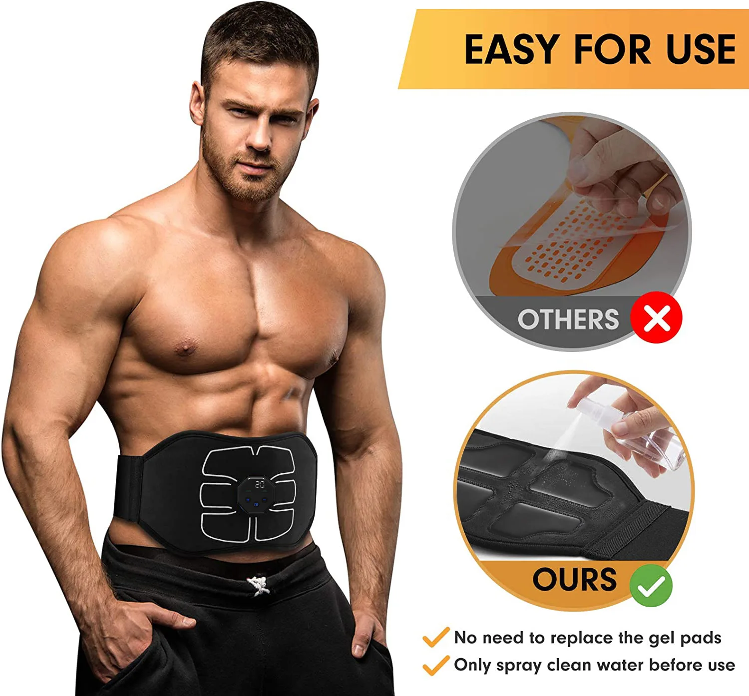 2023 Ems Abs Stimulator Electronic Muscle Stimulator Ems Trainer Ab