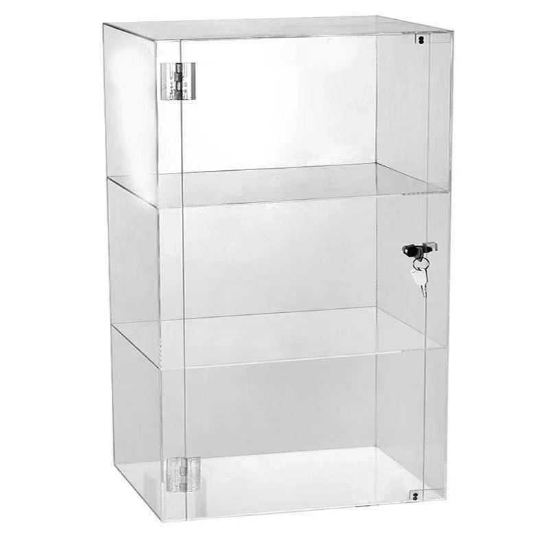 Custom Clear Acrylic Display Locking Acrylic Showcase Clear
