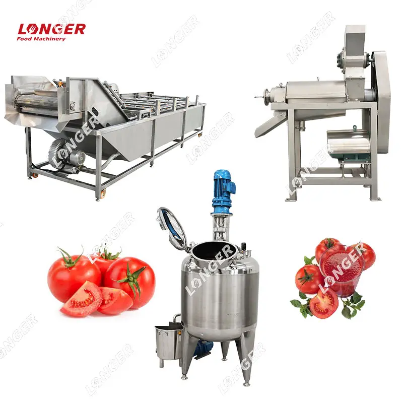 Automatic Tomato Sauce Blending Processing Production Machine Concentration Tomato Ketchup Making Equipment