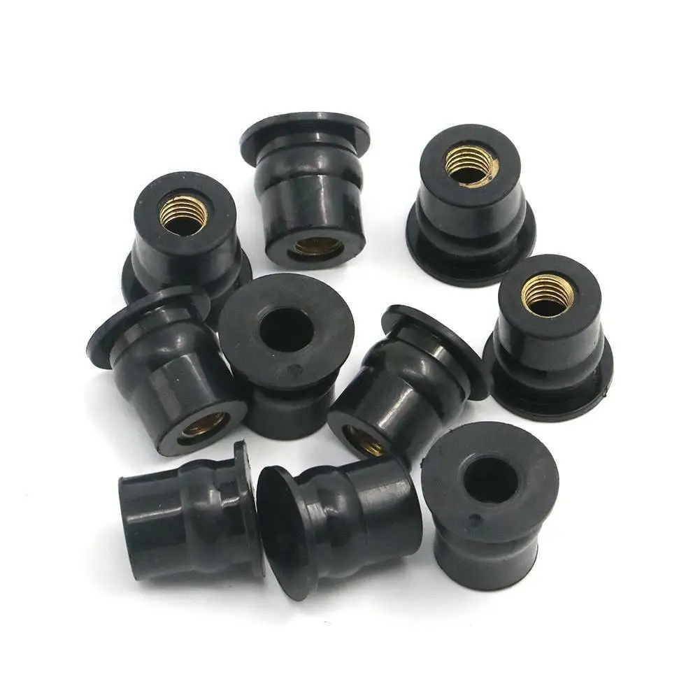 Lot De 50 Écrous De Puits M5 En Caoutchouc - Fixations Carénage Pare-Brise Moto Universelles 2cm