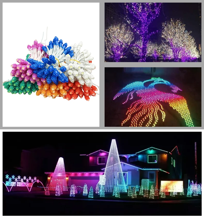 Led Node String Lights Hot Selling Dc12v 9mm Ws2811 Ip68 Waterproof Addressable Led Smart ...