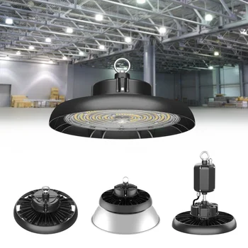 High Lumens Factory High Bay Fixture 100W 150W 200W 240W Waterproof IP65 Garage Workshop LED UFO High Bay Lights