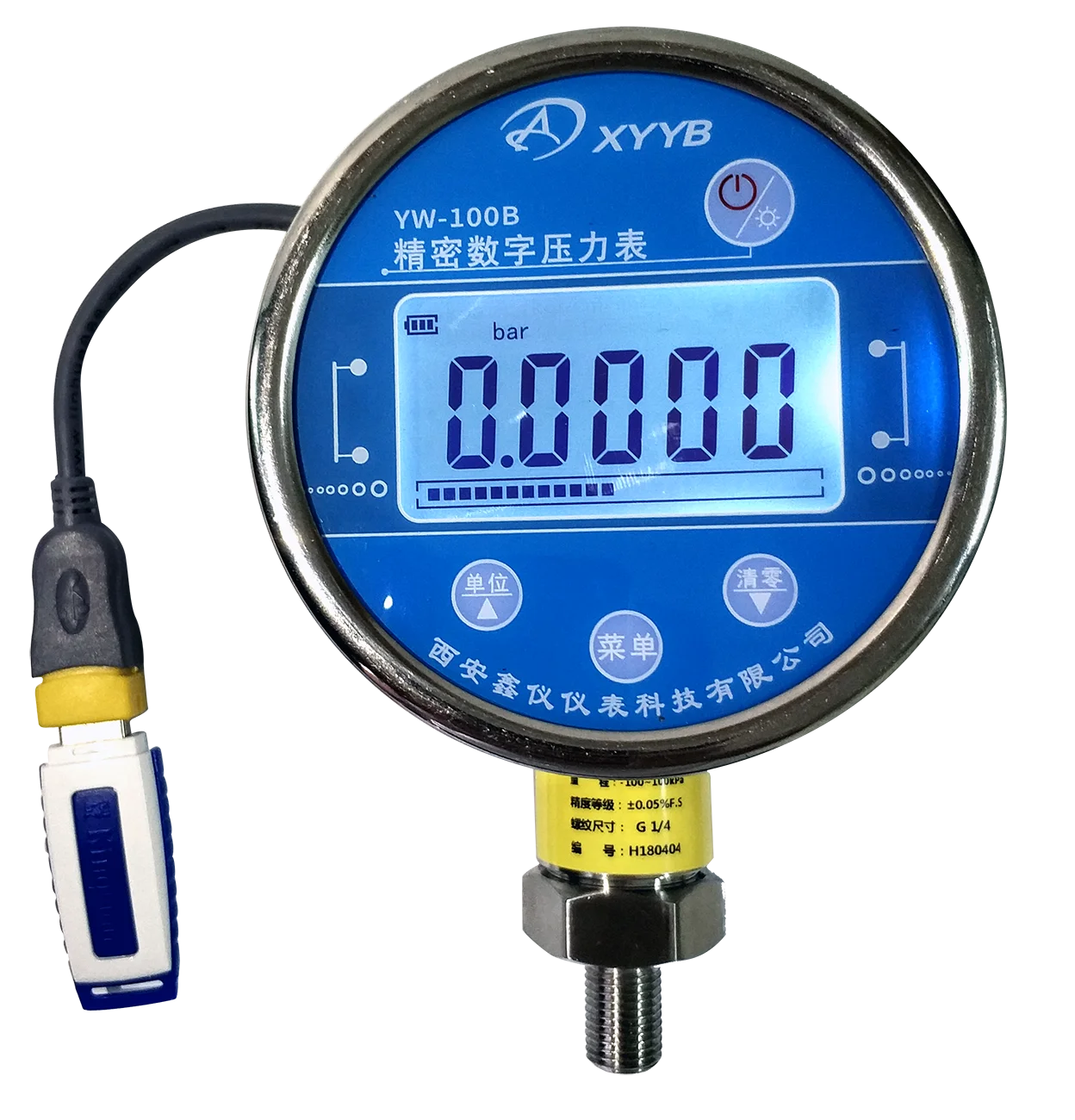 High Precision Digital Pressure Gauge Yw100b Storage Data Export